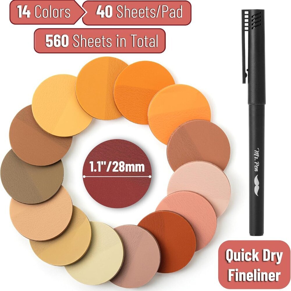 Transparent Sticky Note Set, 560Sheets, Colorful, Round Transparent Sticky Notes - Picture 3 of 8
